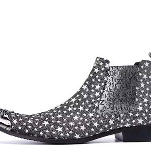 Men’s Black Star Chelsea Boots Size 11